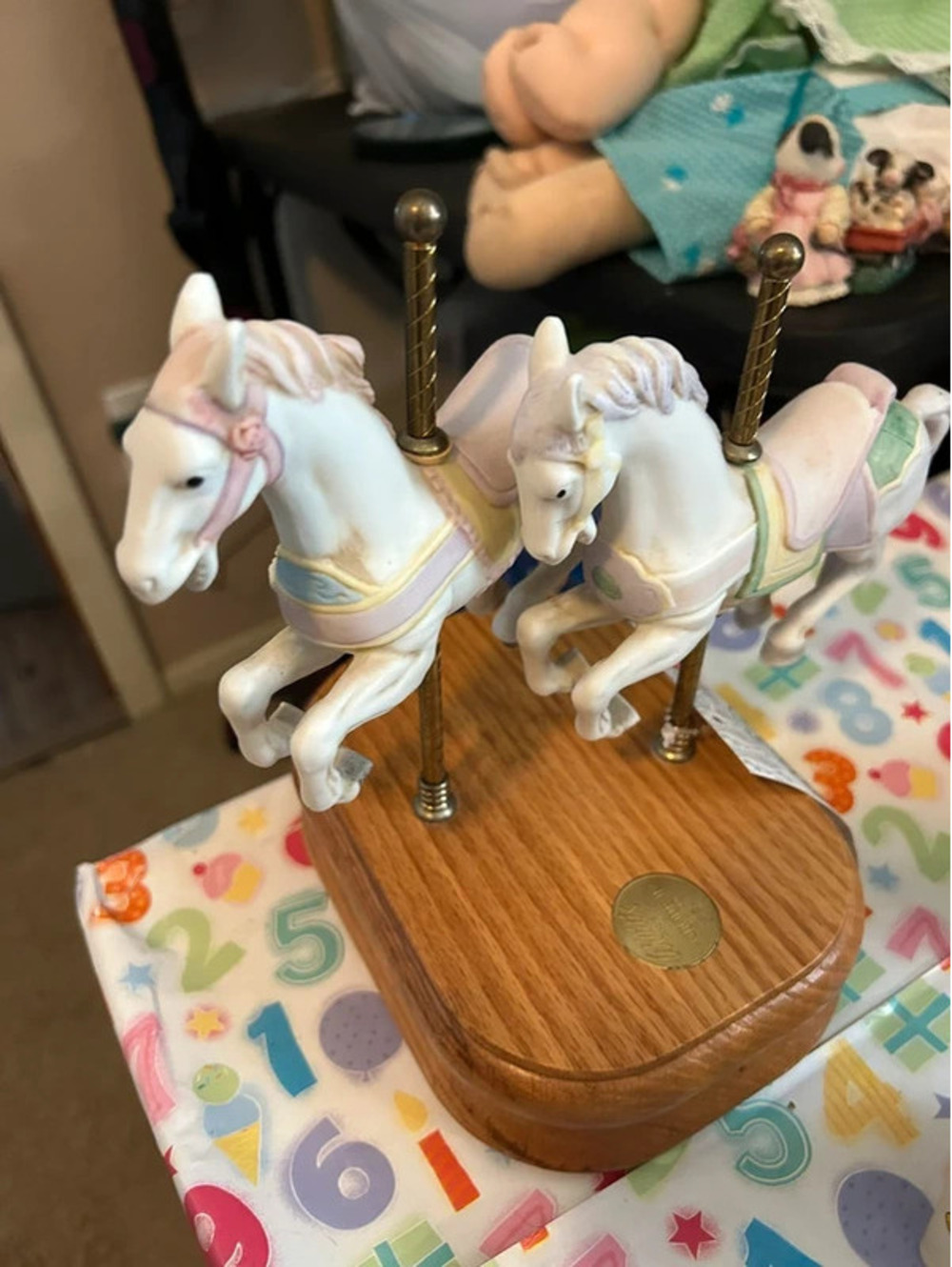 Double horse carousel